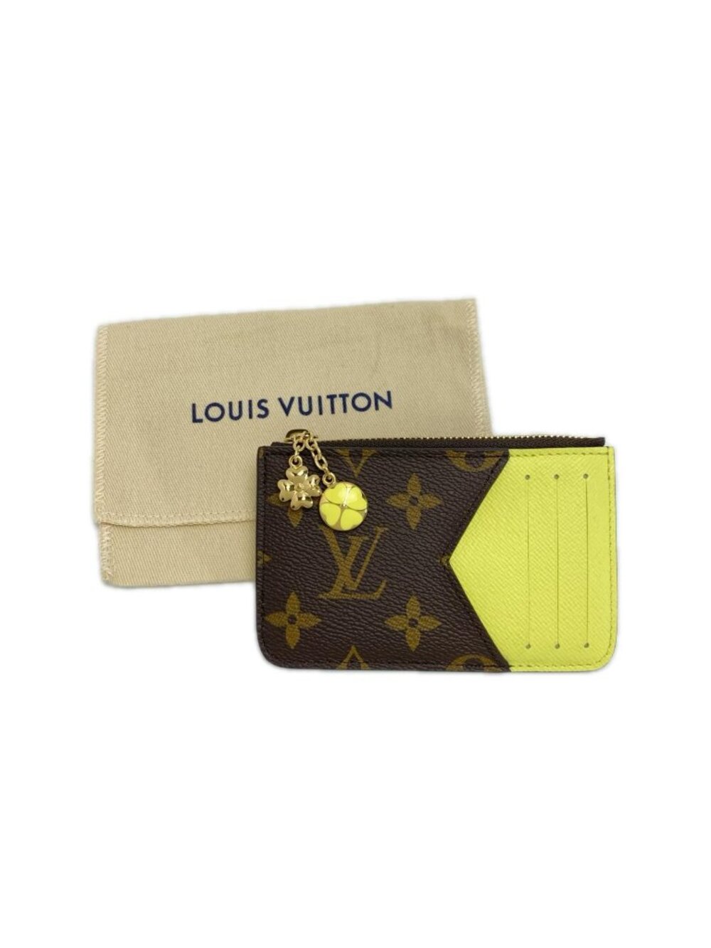 Louis Vuitton Monogram Card Case Romy Yellow Coin Purse
